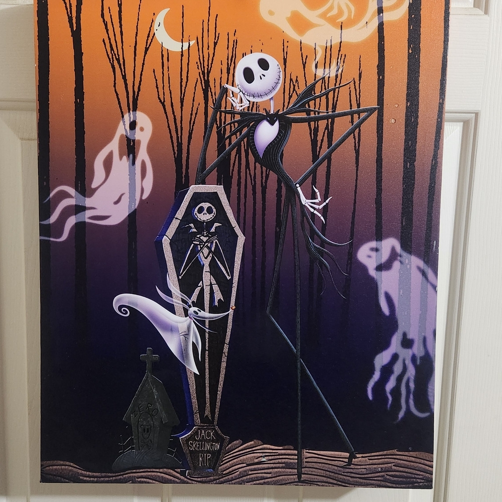 Disney Halloween Wall Art with Jack Skellington 16x20